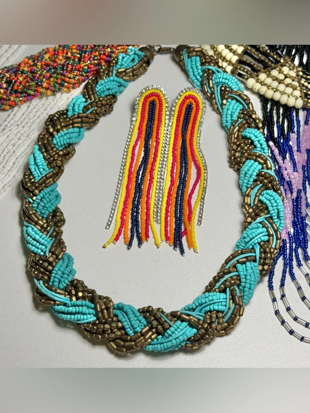 Maximalist Beaded Jewelry Bundle: Vintage to Modern Necklaces and Earrings
